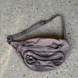Free People Brown Sling Bag with Adjustable Strap